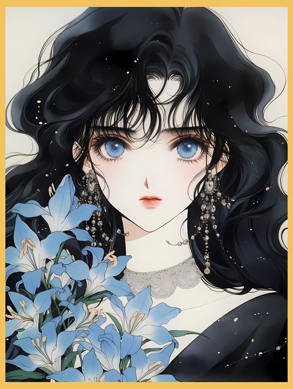 百合花少女 #二次元# #ai绘画# #ai共创计划