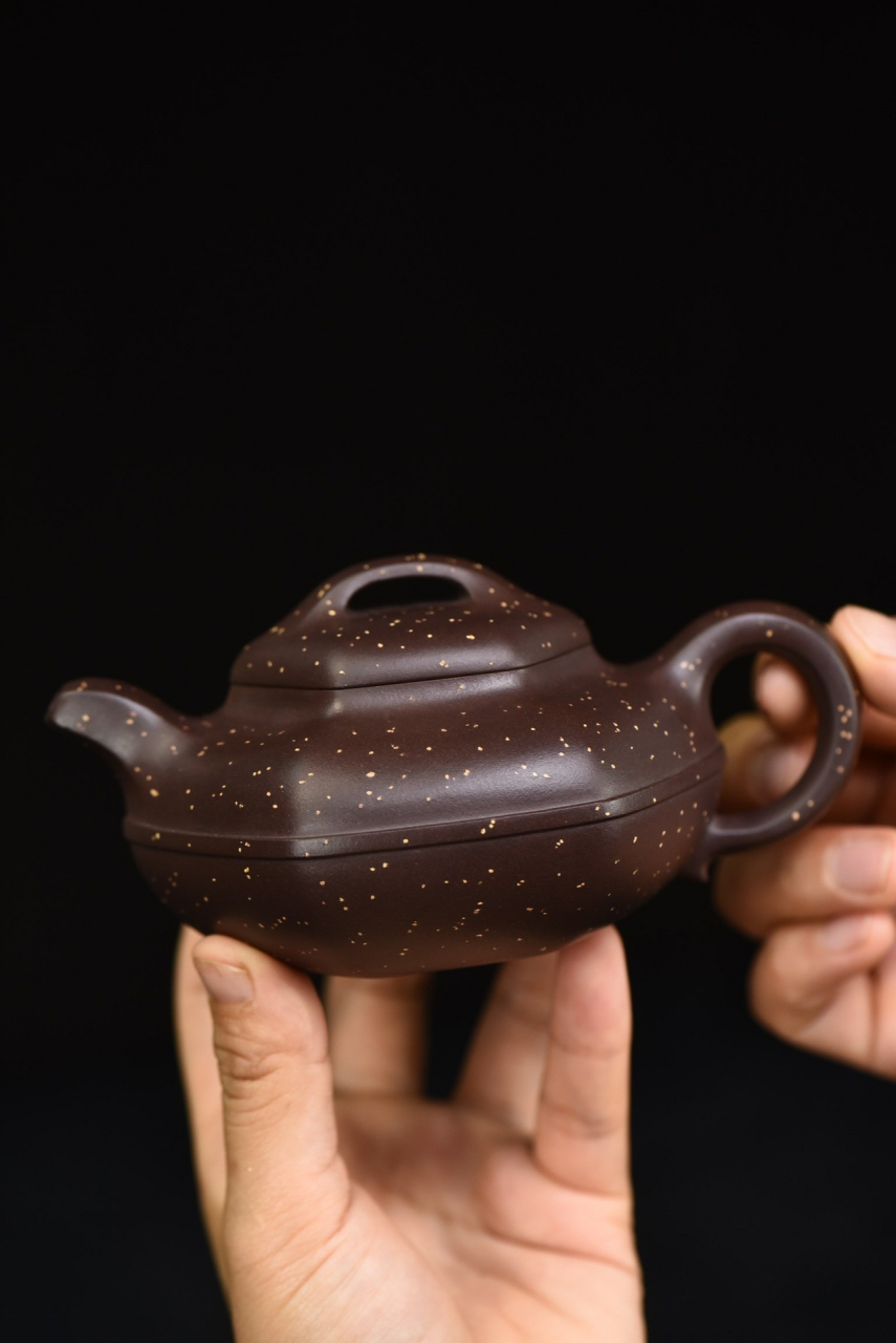 耿浩【六方线圆】 家藏七十年代老紫泥 全手工铺砂 300ml#紫砂壶# #全