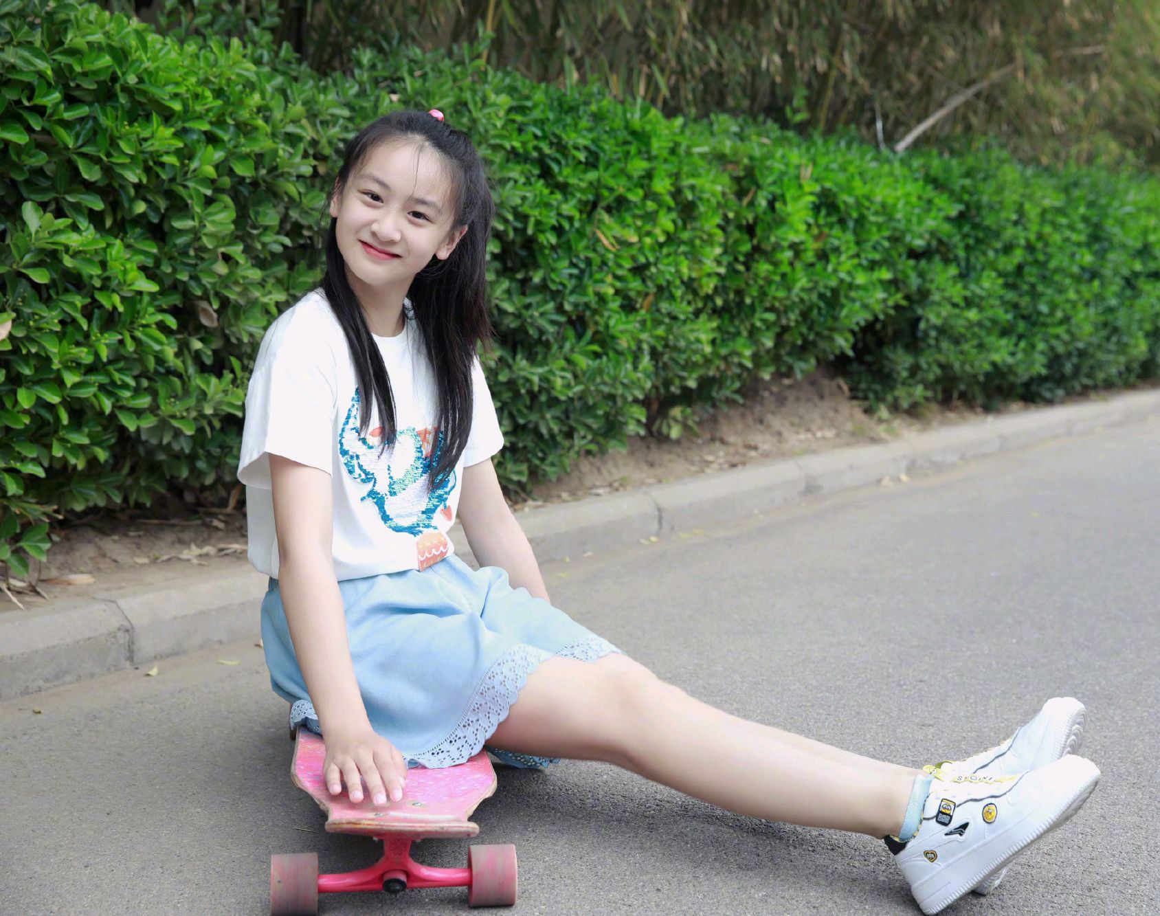 元气少女森碟近照曝光,12岁身高惊人,身材可以女团出道了