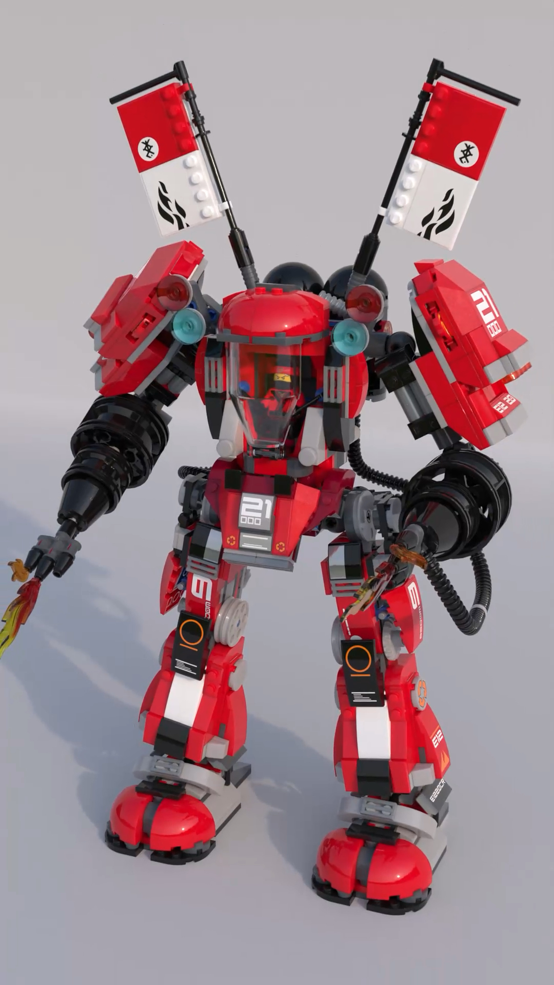 乐高幻影忍者火焰机甲