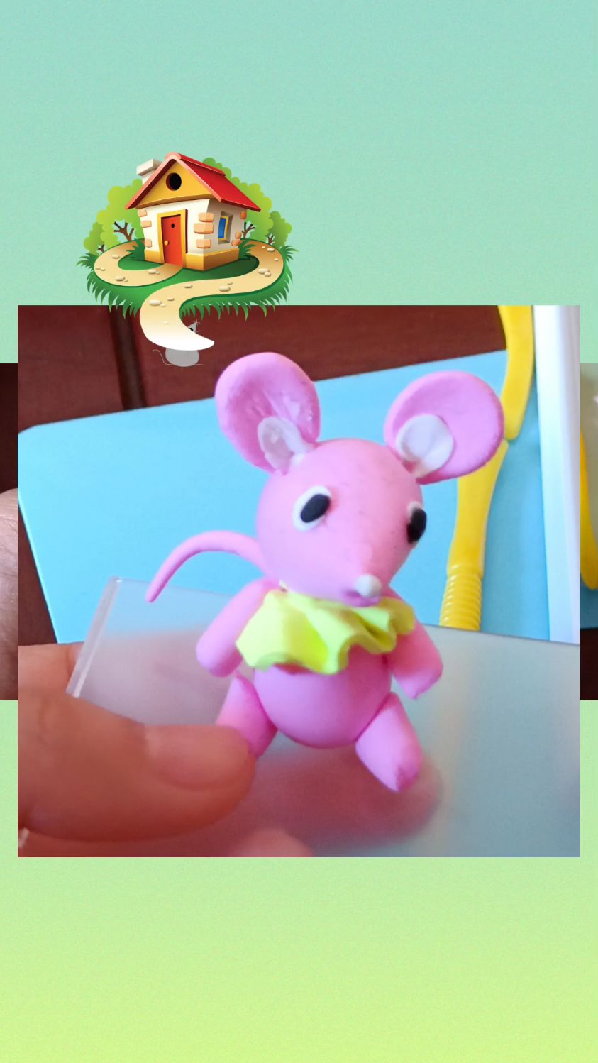 小老鼠彩泥手工制作过程,0基础玩黏土,做手工-度小视