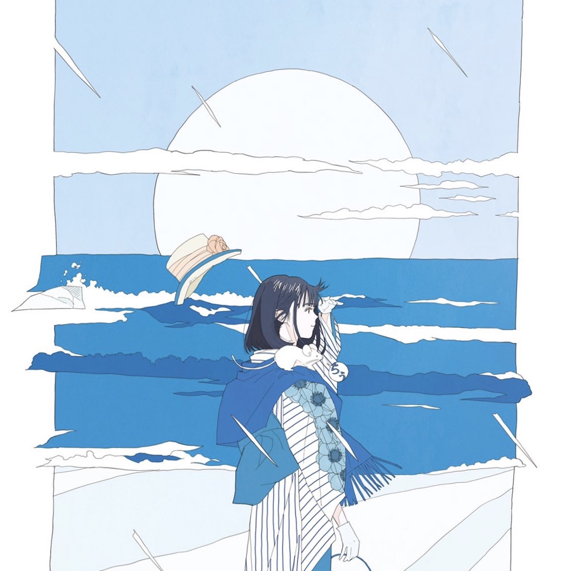 迷恋蓝调的纯情少女/漫画头像