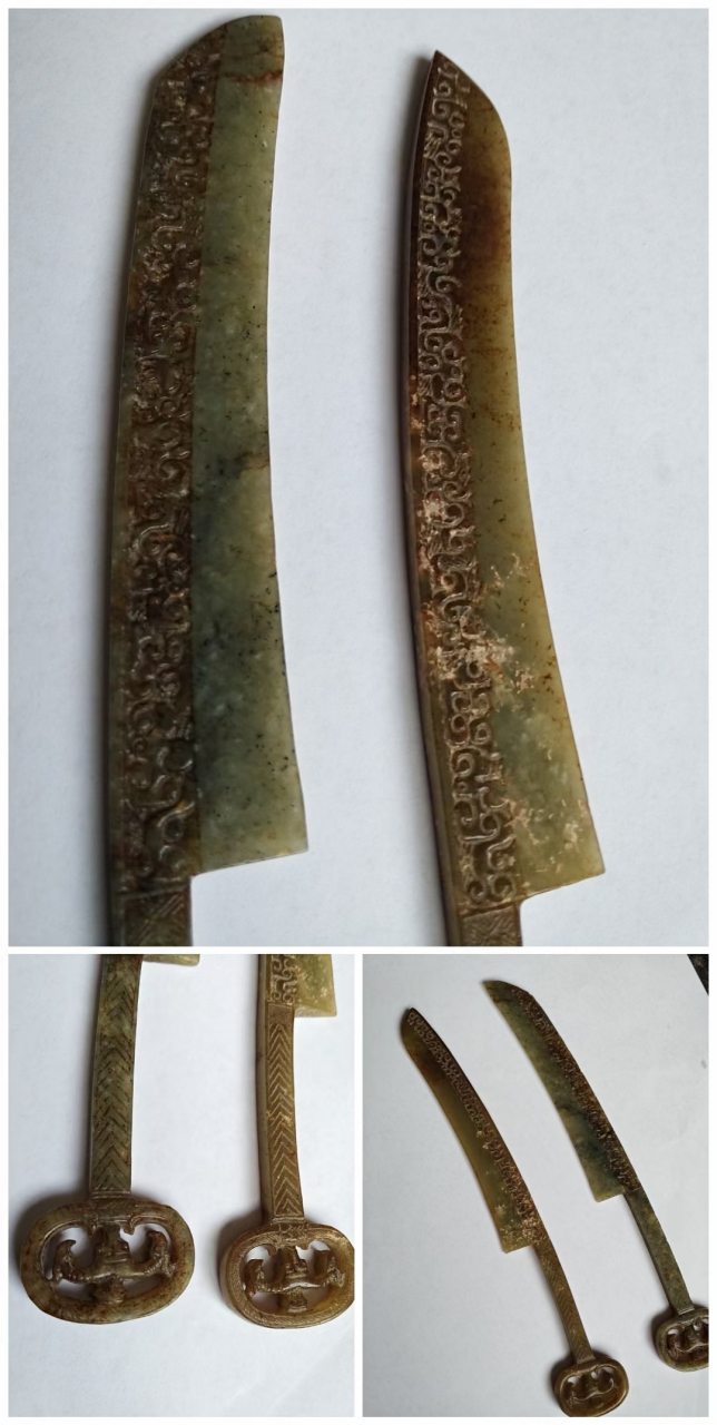 战国时期的玉书刀(削刀),早期的文房用具,材质多样,有青铜,有竹木牙角