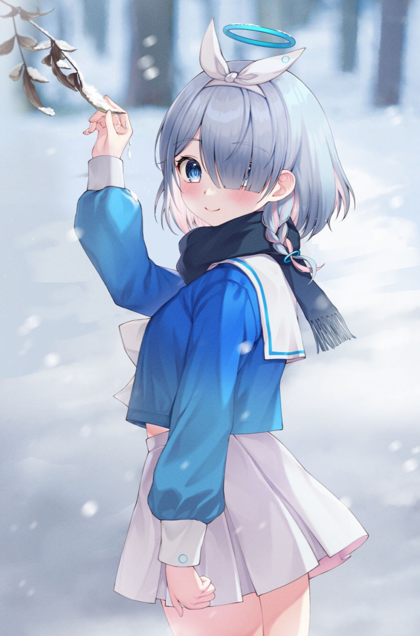 雪地上的水手服萝莉#碧蓝档案# #二次元美图# #我爱二次元