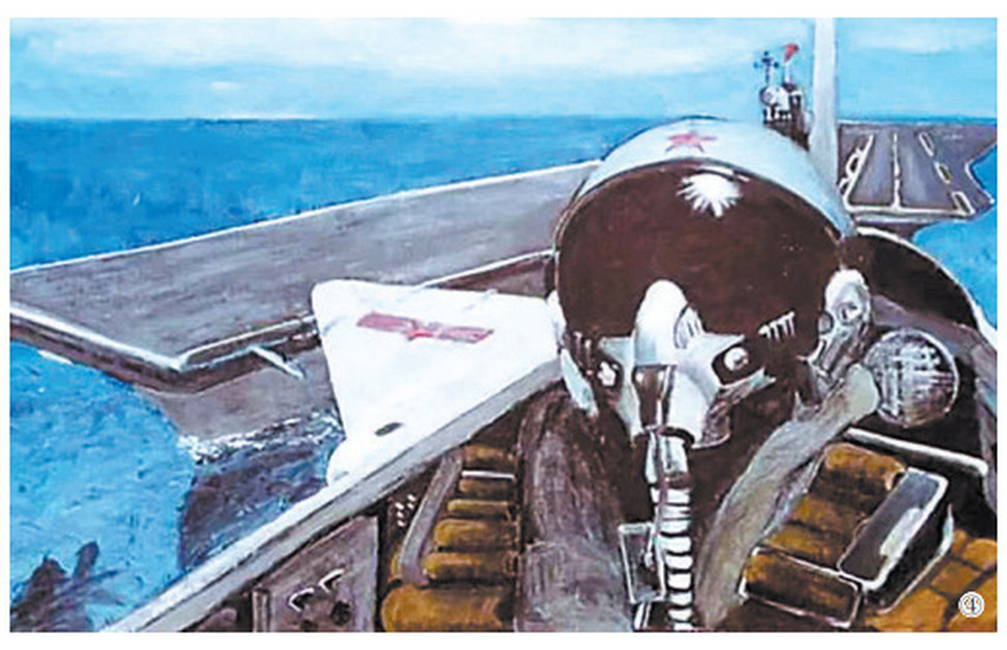 王伟生前手绘的《夙愿》 清明之际,祭奠英烈!