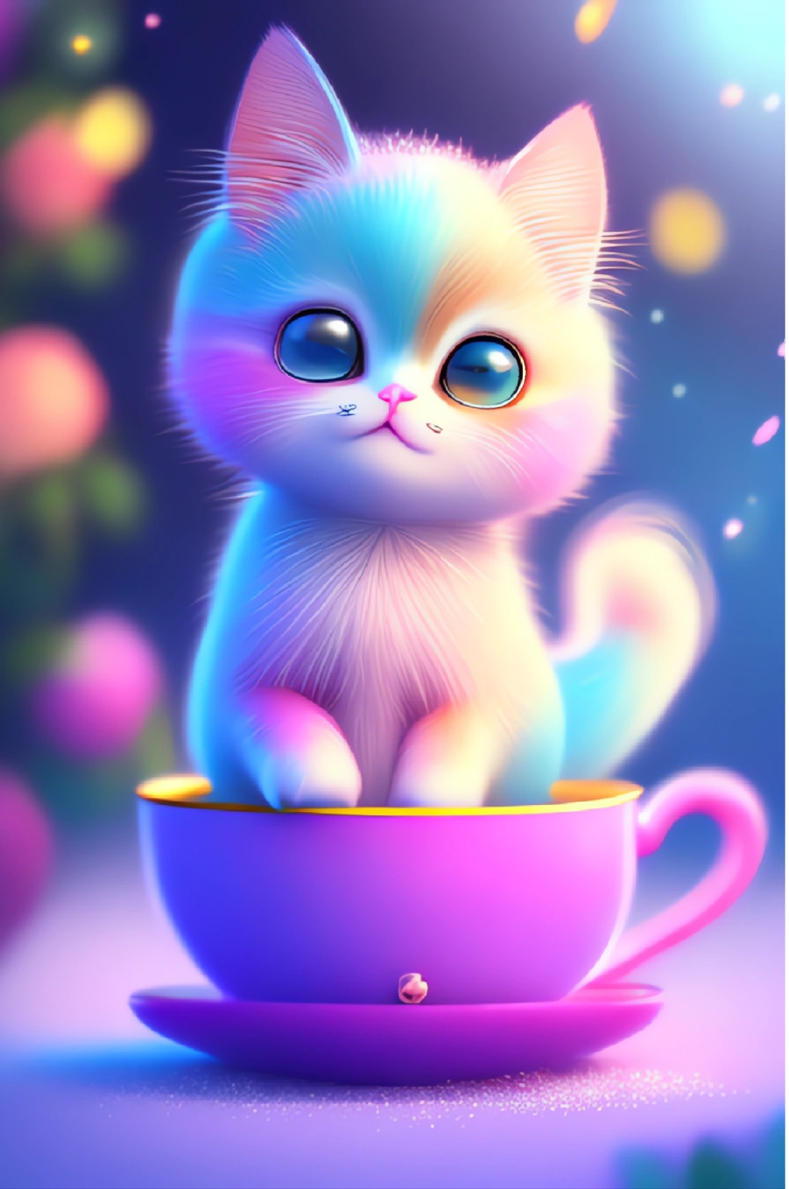 可爱茶杯猫