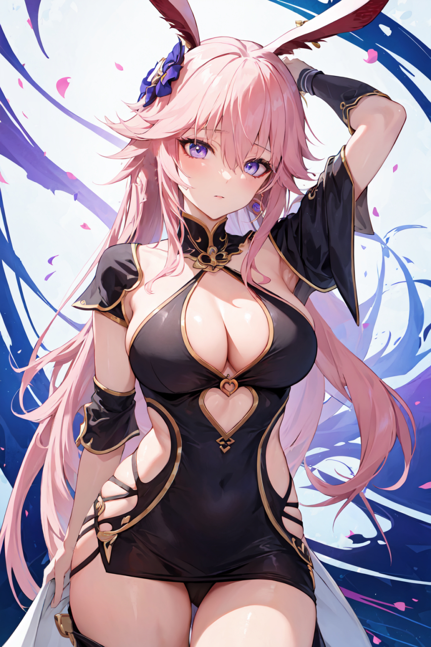 黑白旗袍八重樱