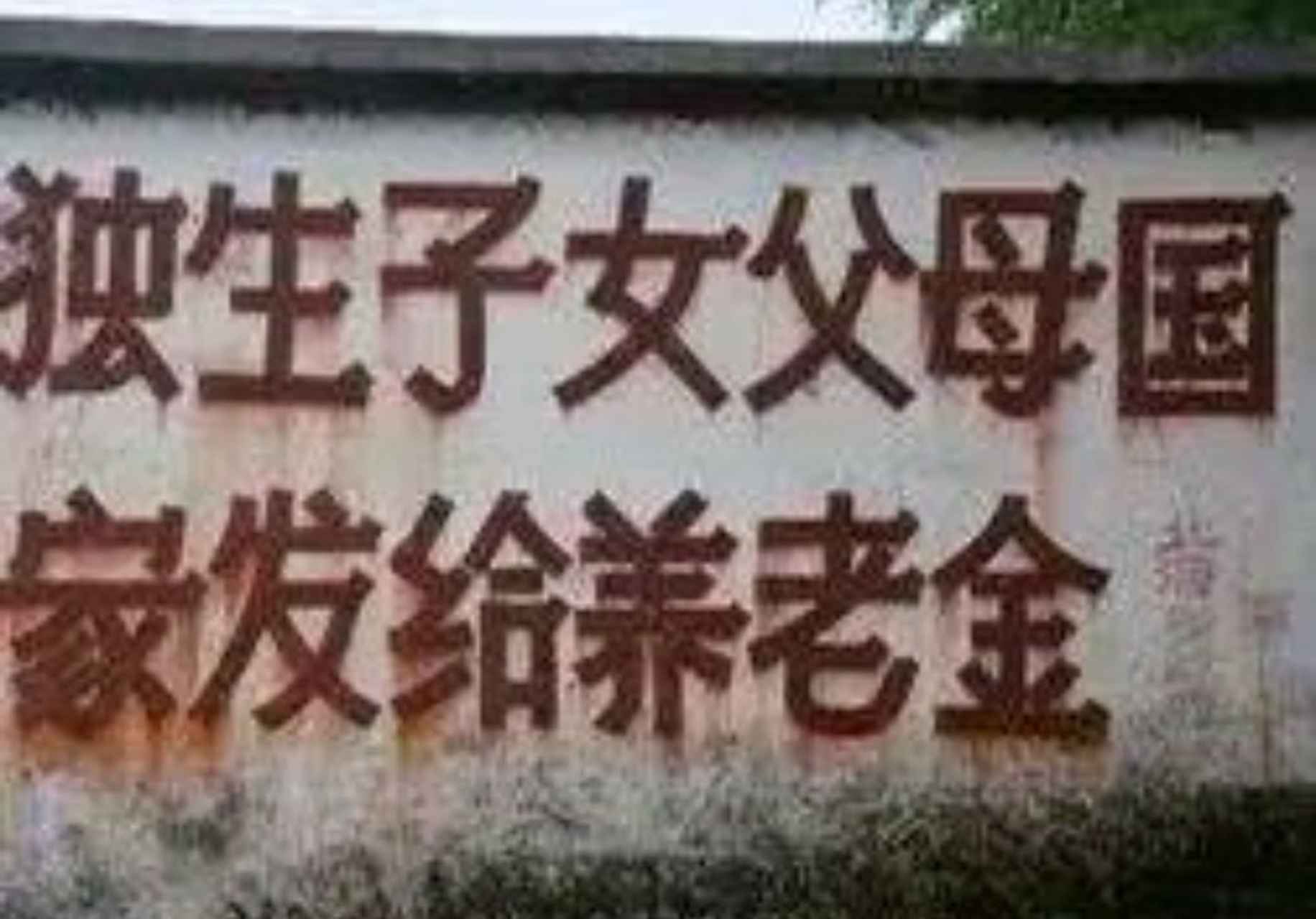 这是70年代国家实行计划生育对外发布的标语!