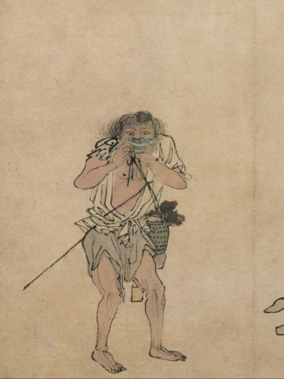 明朝时期,东南老百姓受灾的"流民图",此幅画卷为周臣所画,现藏于