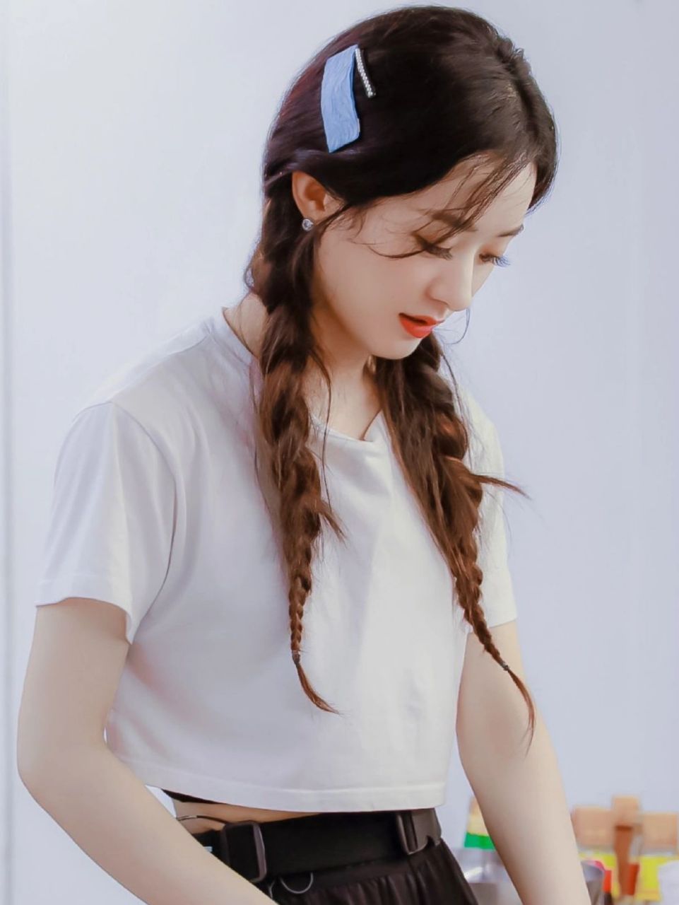 编发真是好适合赵丽颖呐|||#赵丽颖