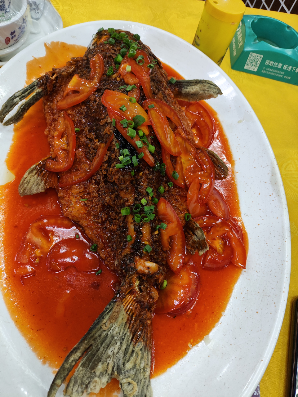 这个叫五柳鱼,是一个甜酸的口味,这一份58,坐标梧州市
