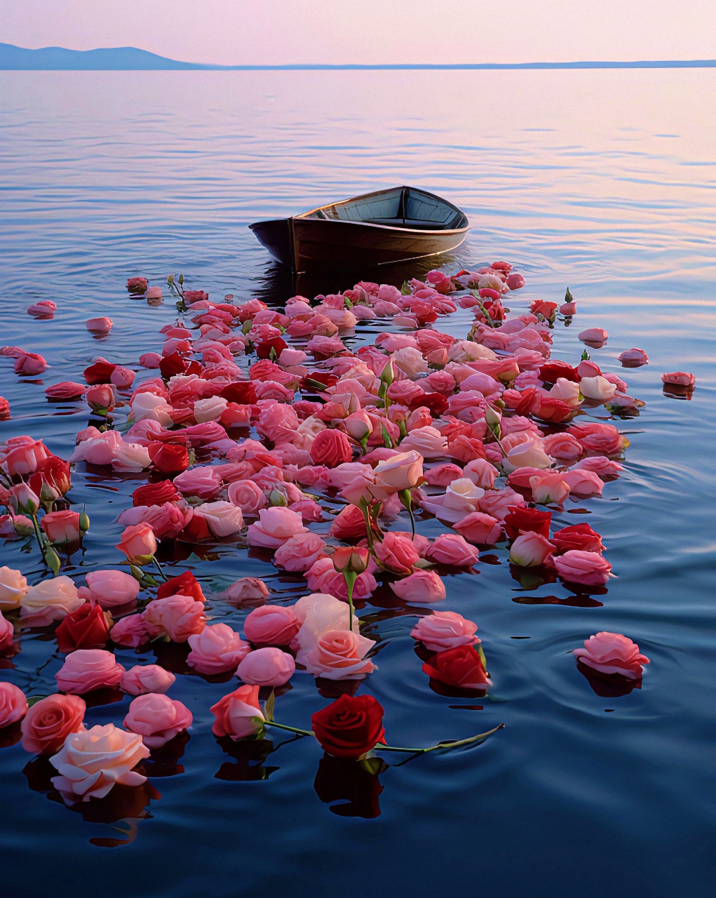 让爱不被遗忘# 浪漫花海唯美境意背景图