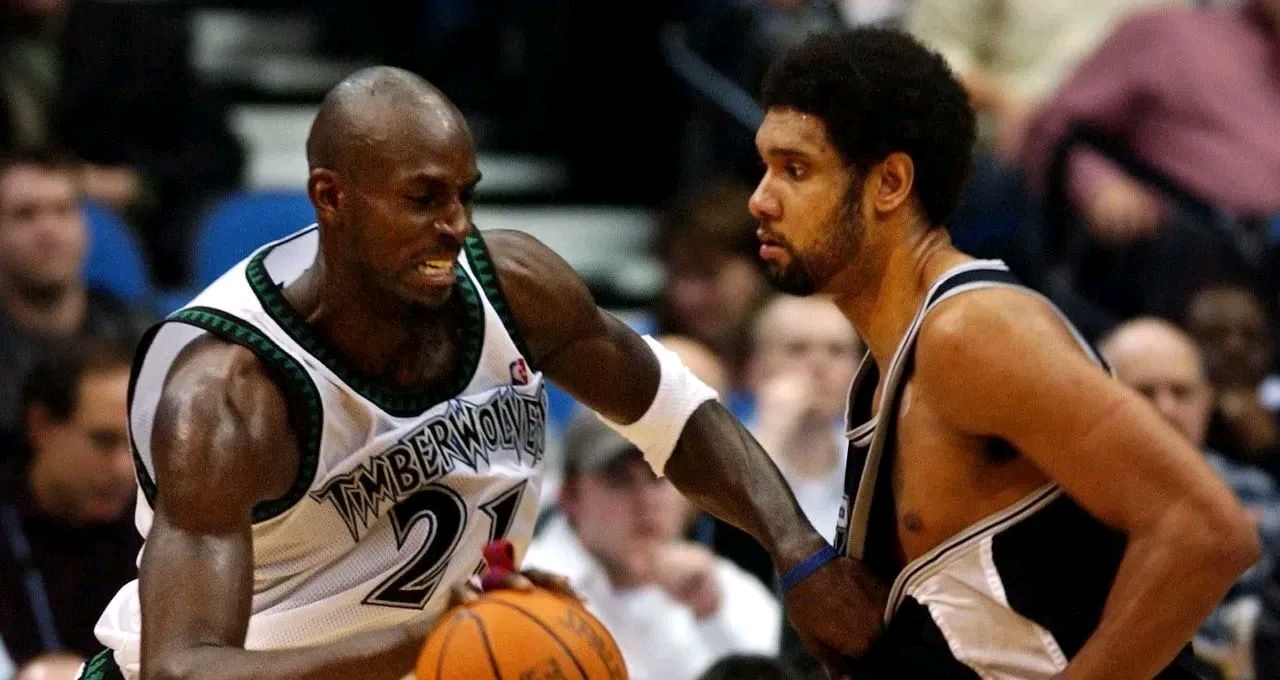 邓肯和加内特季后赛交手单场比赛数据一览