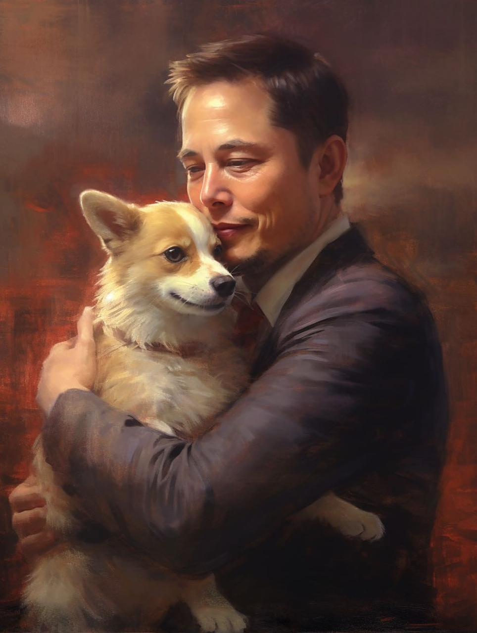 elon musk (埃隆马斯克 ):我和我的狗子.