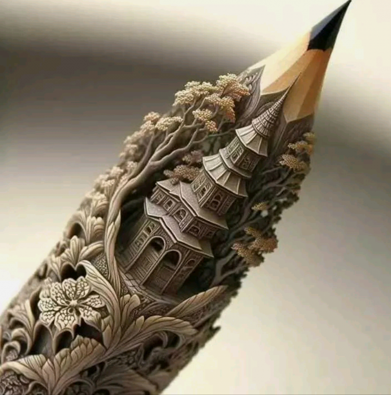 这微雕铅笔,怕是只有美术生才用的起吧[三哈]