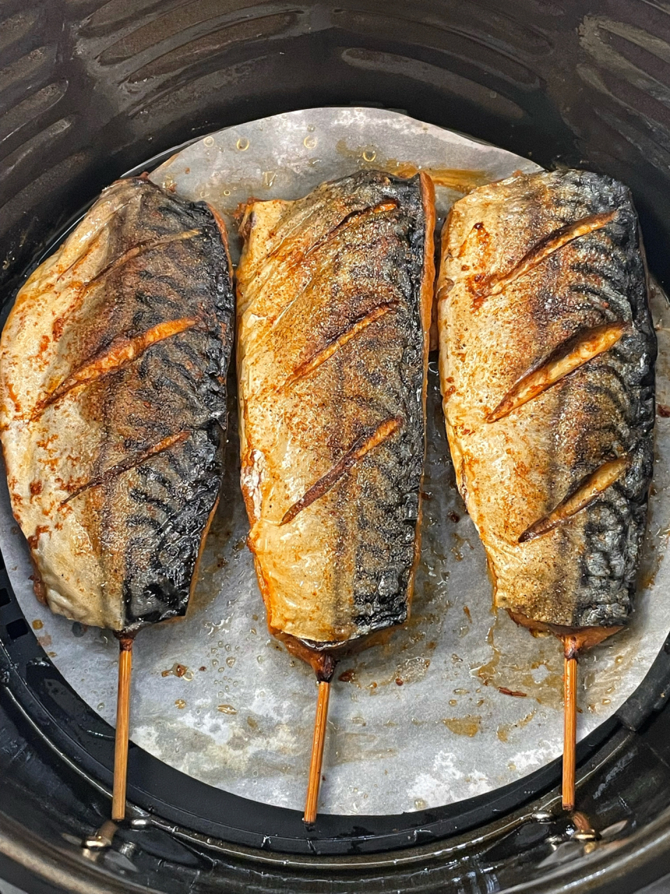 原来这么简单,空气炸锅盐烤青花鱼!