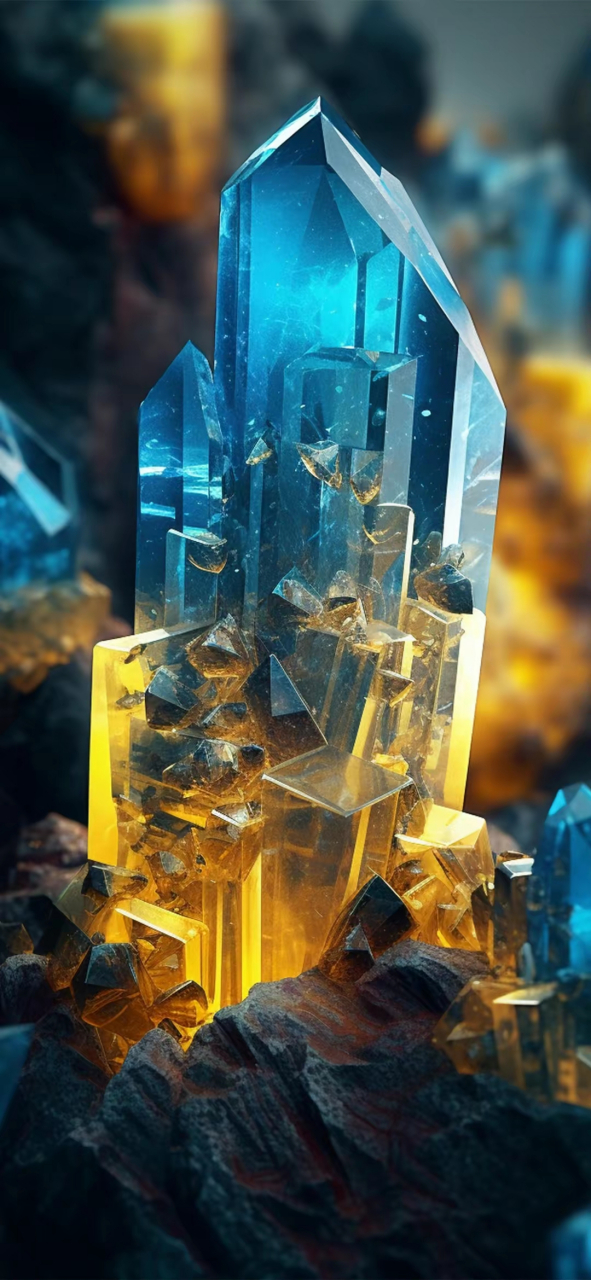 水晶壁纸～水晶在阳光的照射下,晶莹剔透,闪闪发光,你喜欢什么水晶