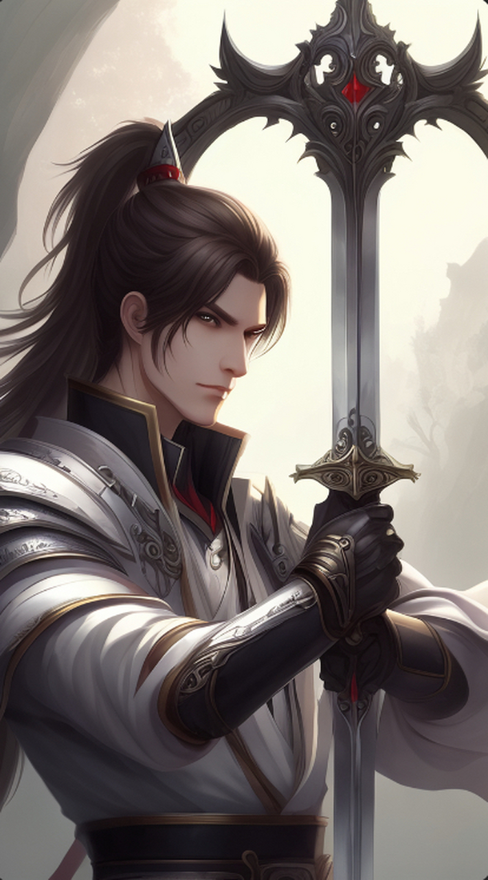 动漫中的李白,镇守蜀道剑门关.