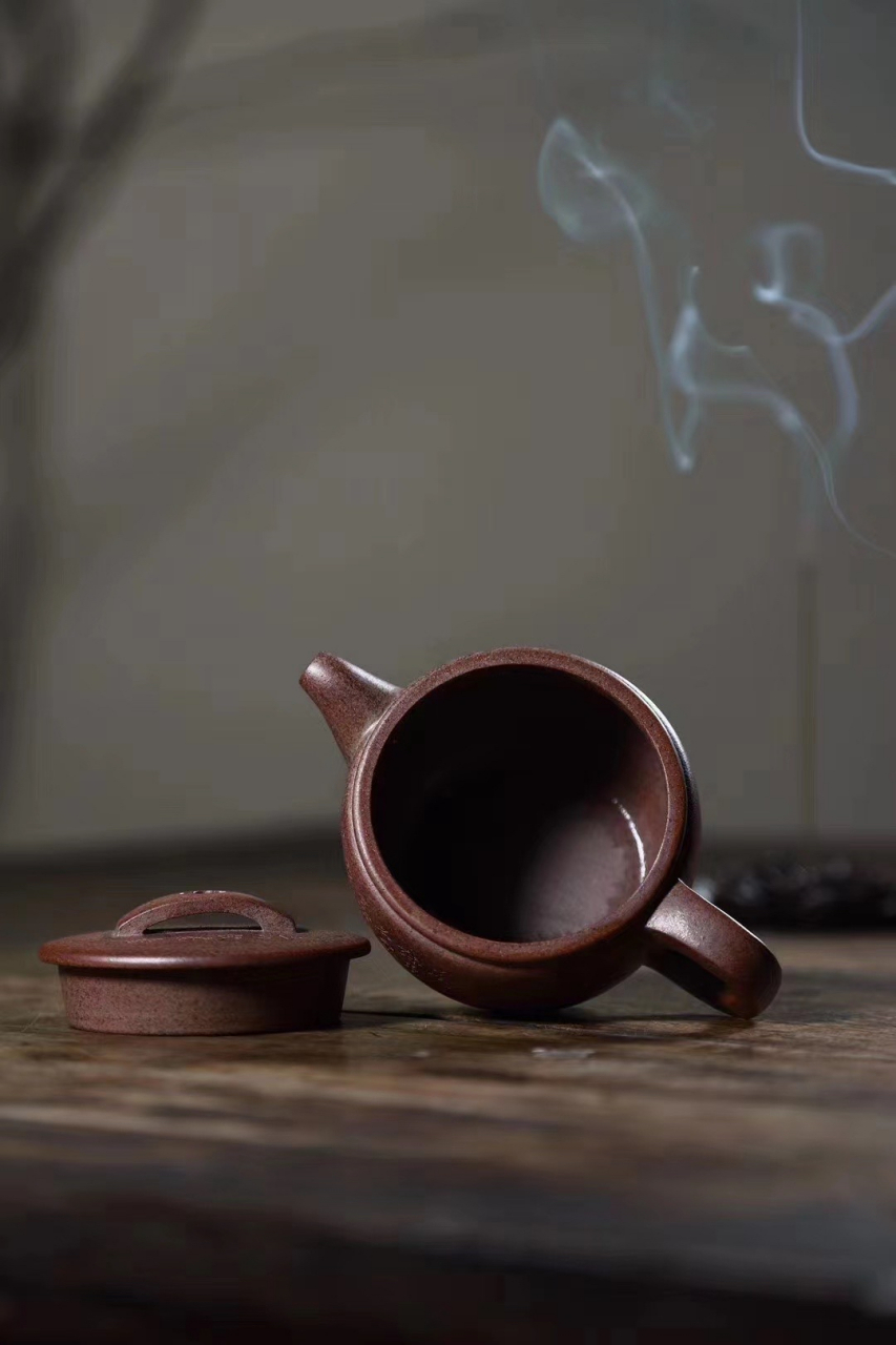 经典款97【 曼生汉瓦 】 窑变大师蒯良荣老师作品 原矿段泥  220cc