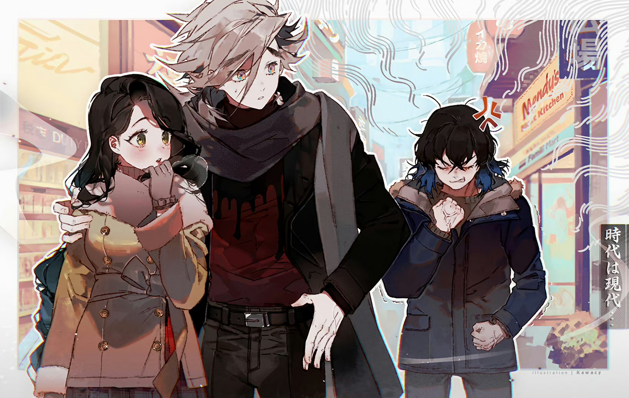 鬼灭之刃# 画师河cy 鬼灭新绘:童磨[打call]