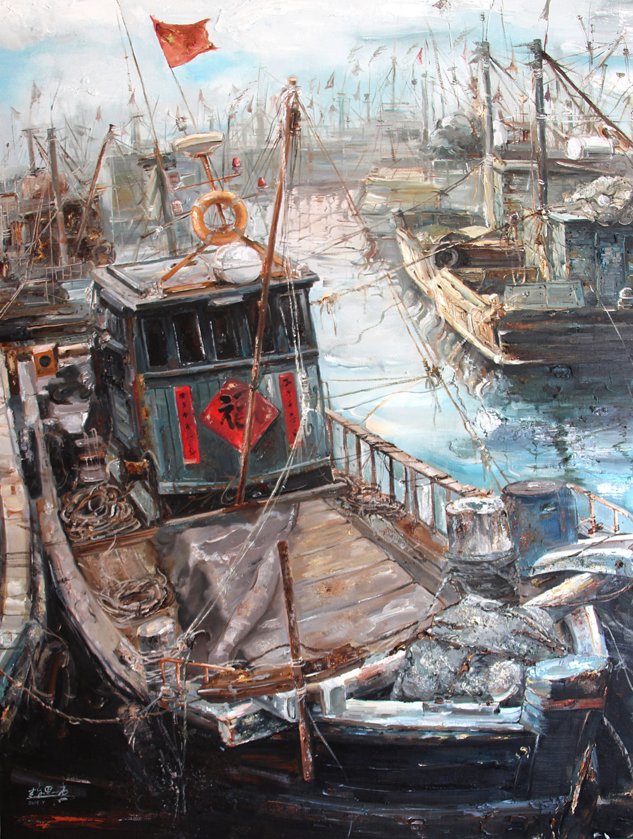 「艺惠藏」赵思栋油画船系列作品集欣赏