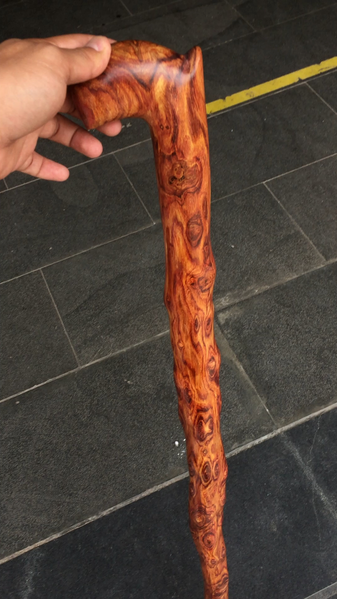 海南黄花梨鬼眼拐杖