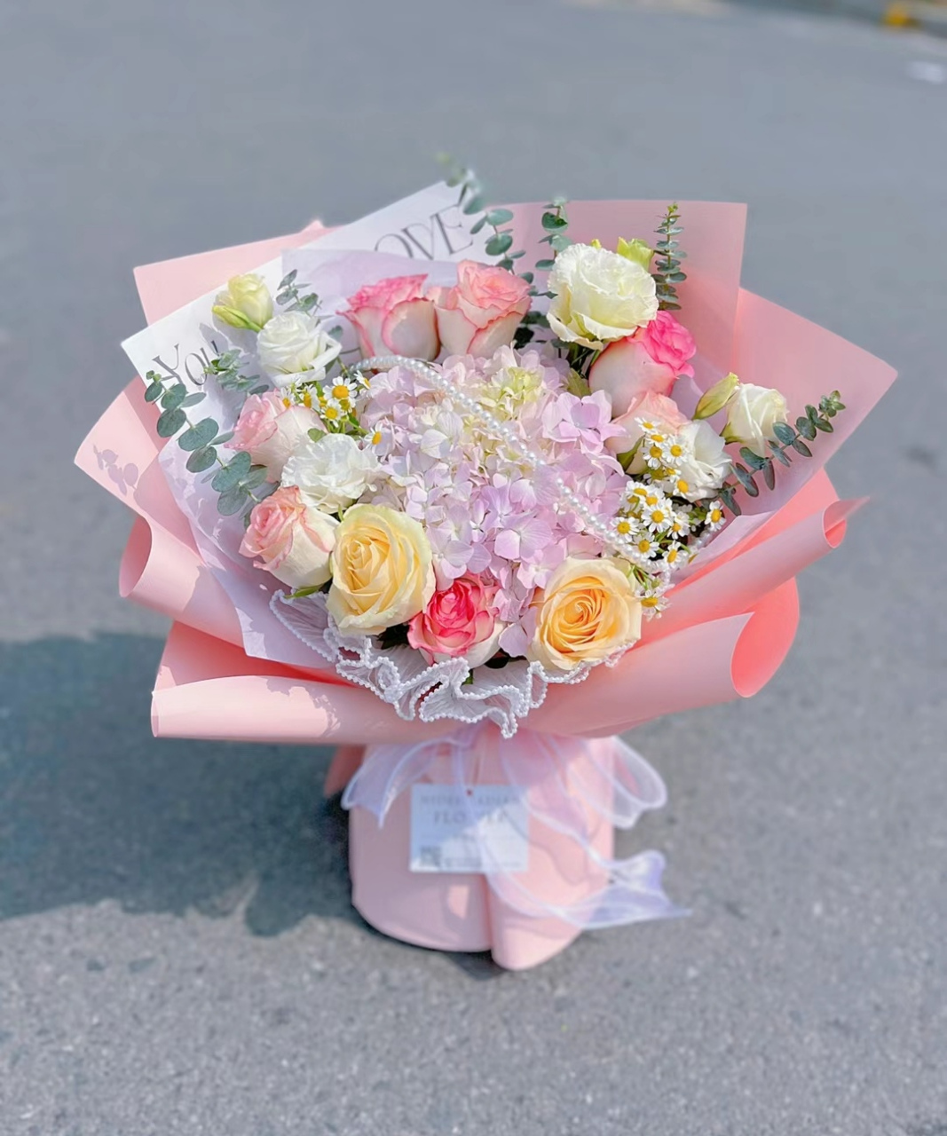 教师节花束推荐—绣球混搭花束 寓意桃李天下 锦绣前程