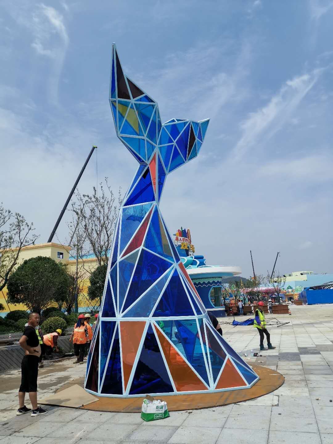 亚克力鲸鱼尾巴 美陈道具厂家