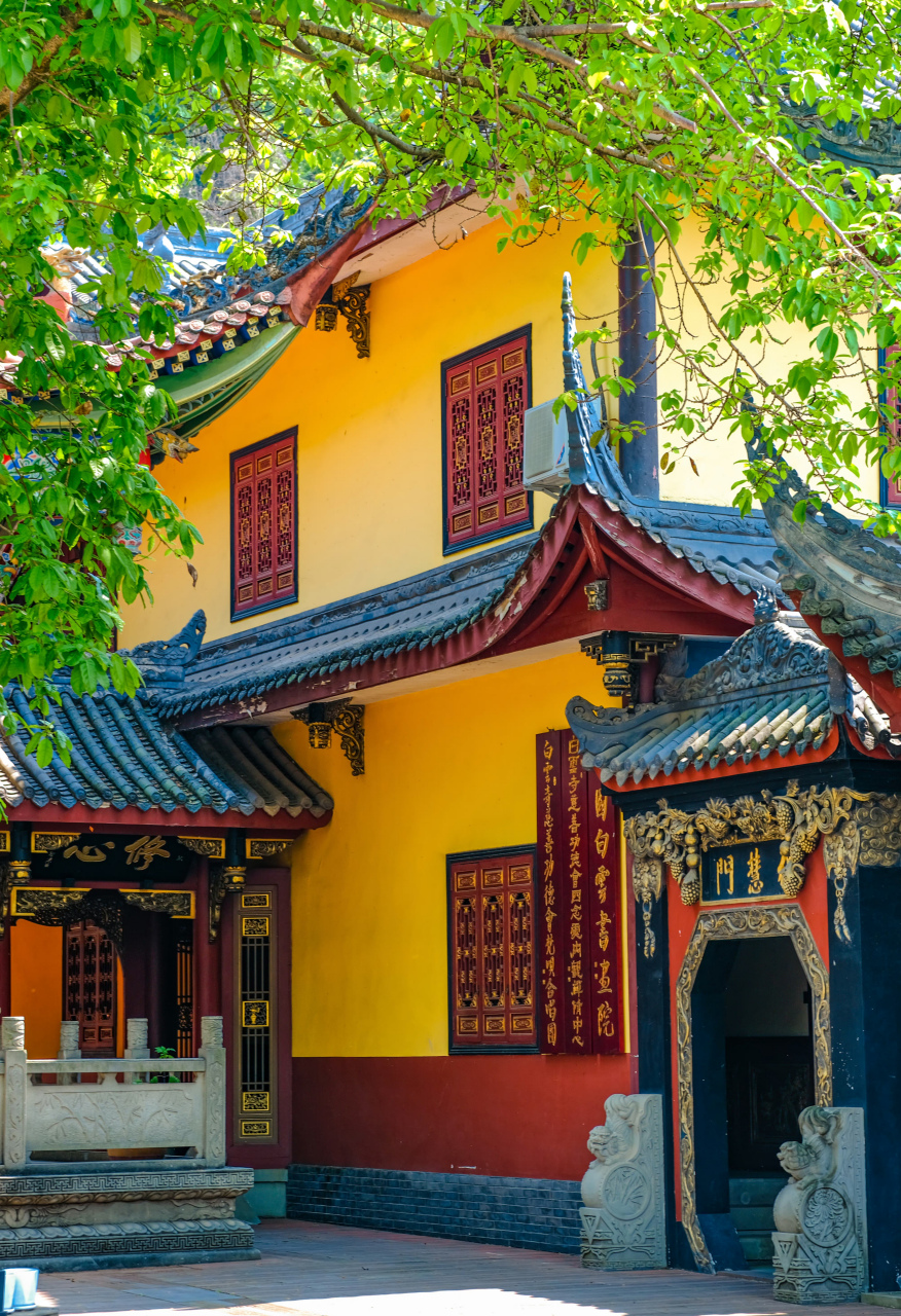 趁着春风,一起打卡成都新津花源的白云寺.