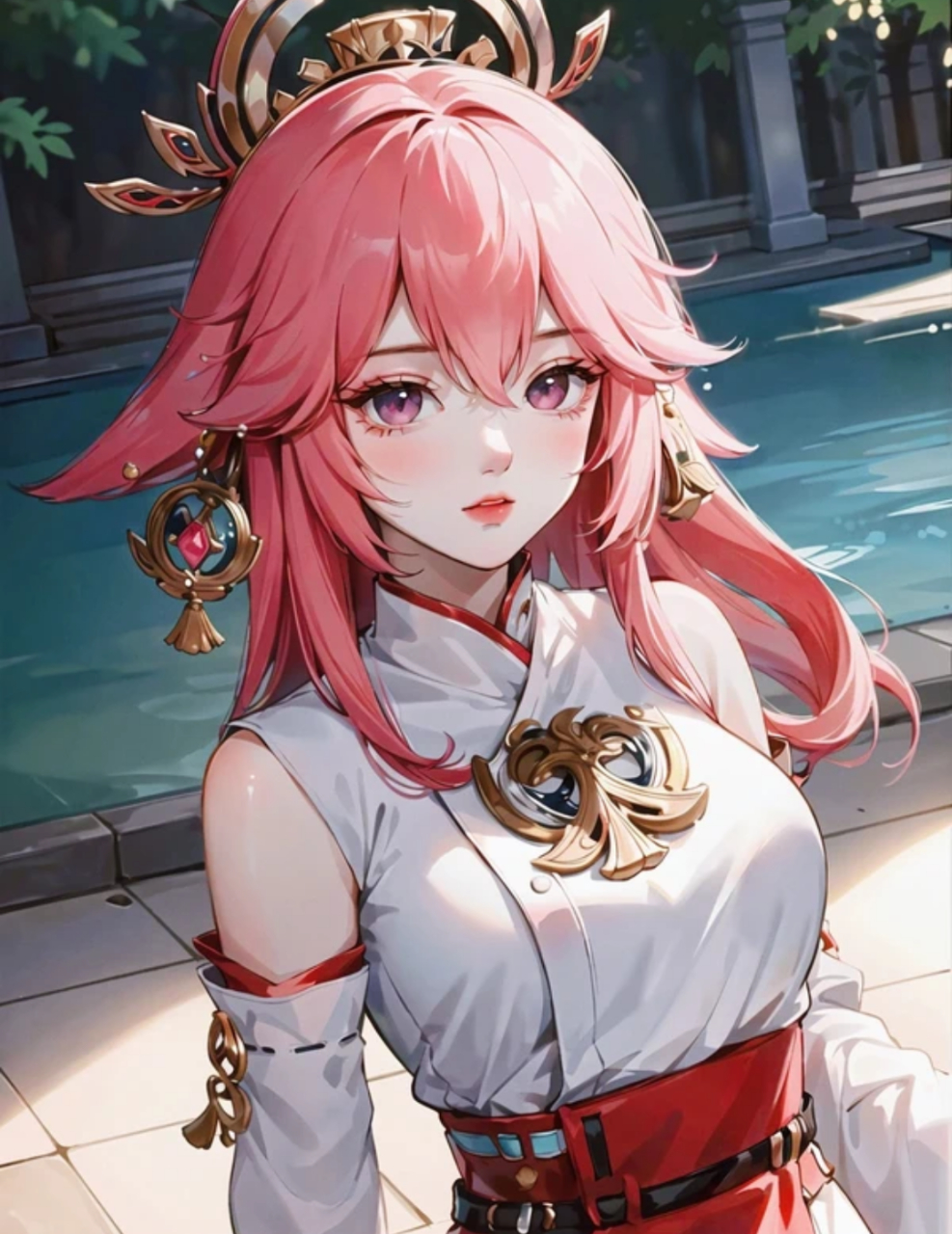 二次元#  跪求八重神子 口红色号 指甲色号