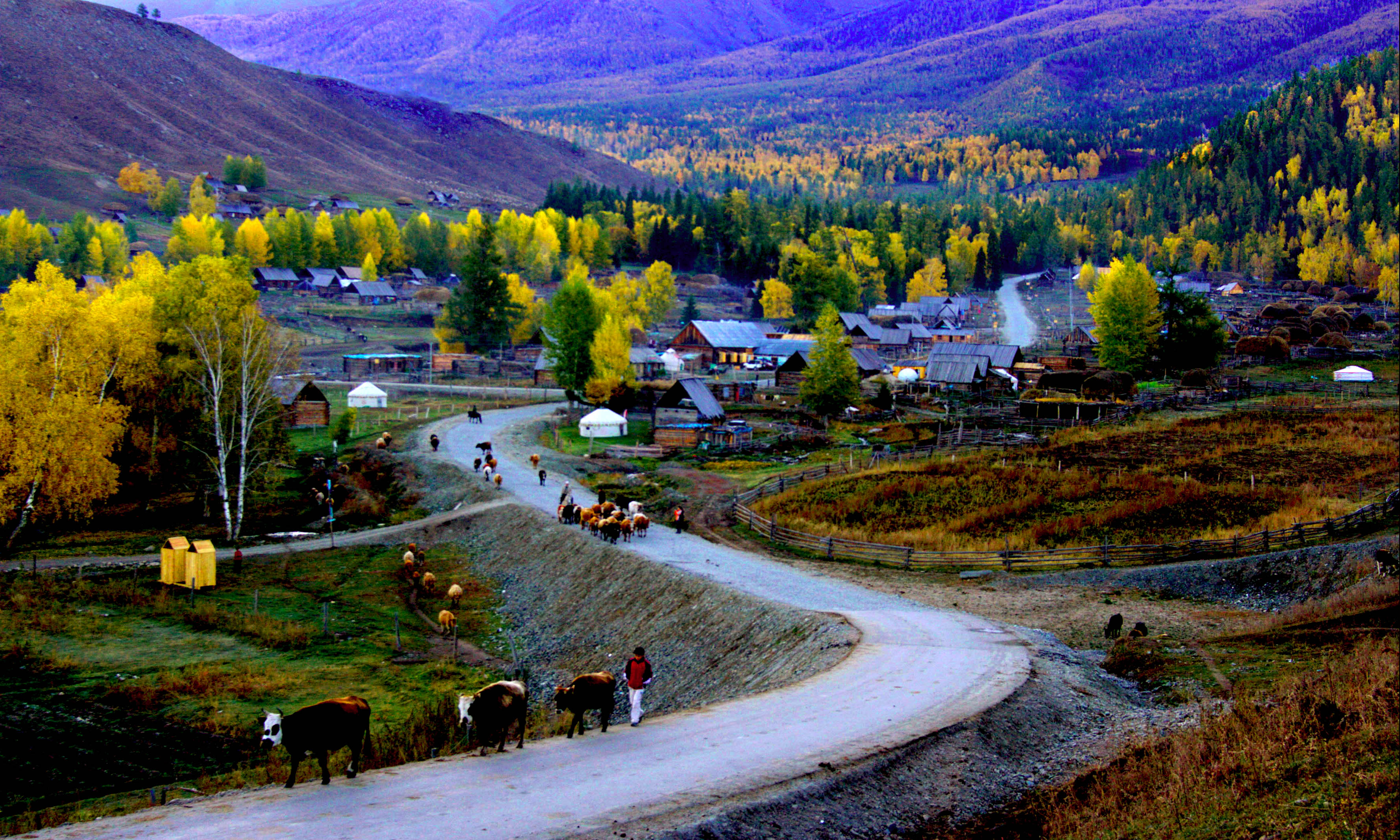 西北农村风景图片