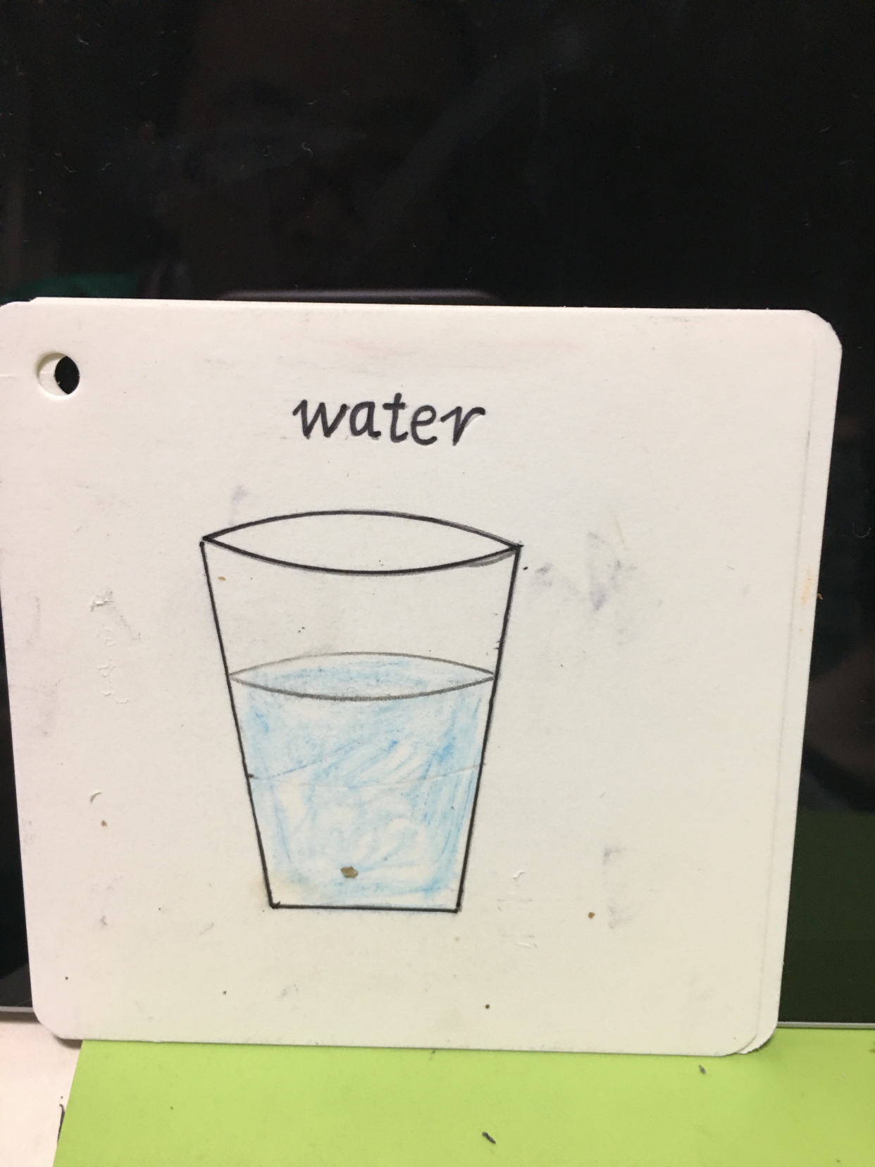 7岁儿子暑假自制英语单词卡-8月9日