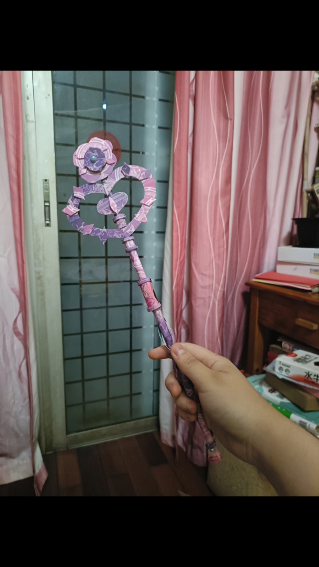 自制叶罗丽黑香菱花月宝杖#叶罗丽手工-度小视