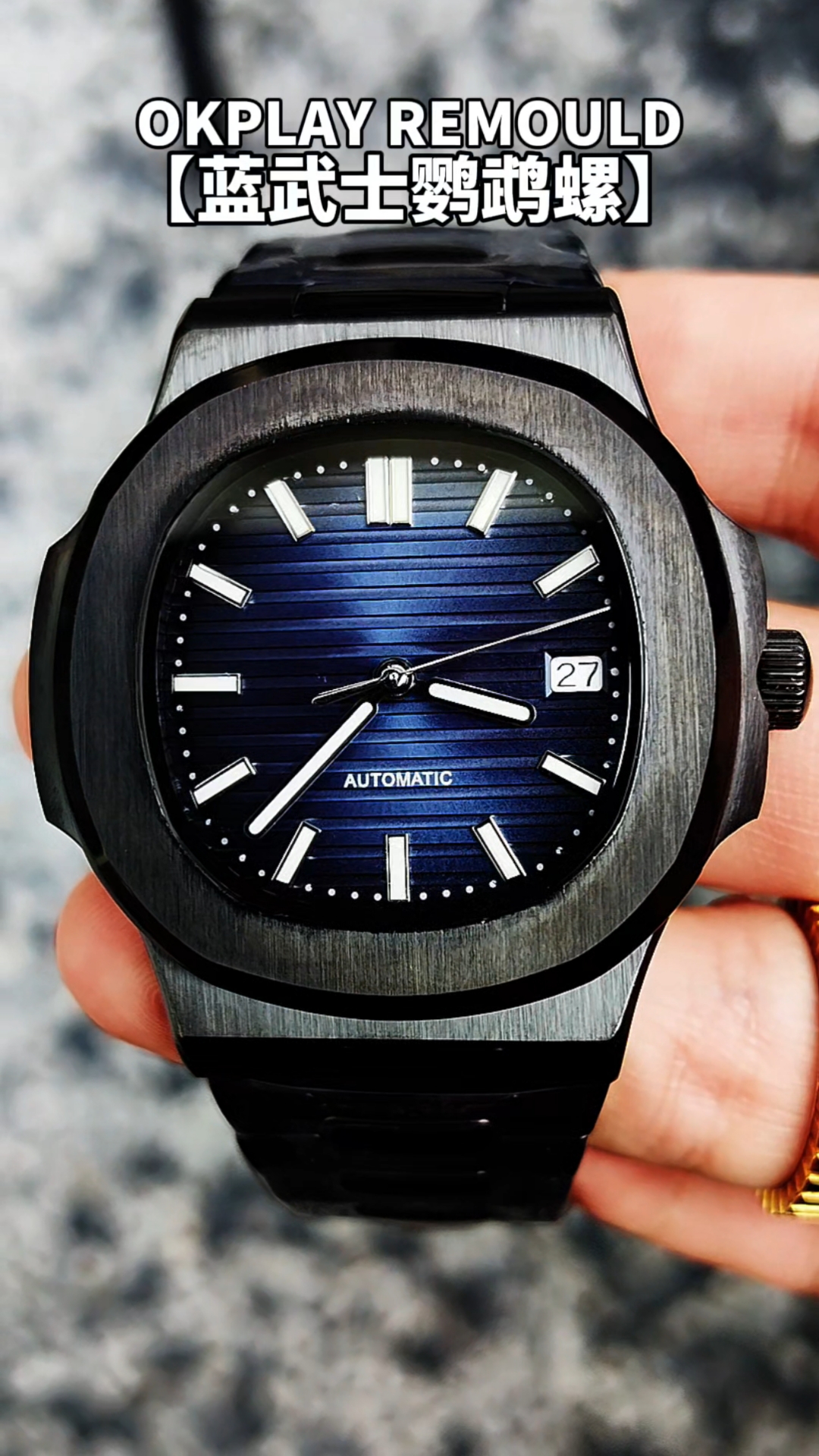 经典烟熏蓝黑鹦鹉螺,太酷了