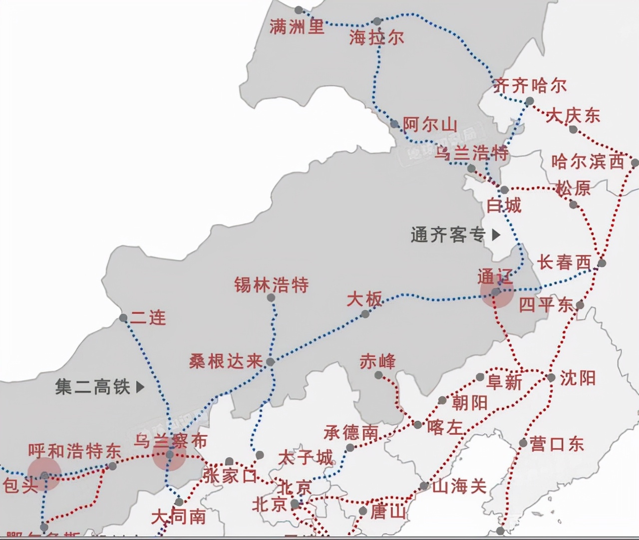 集赤通长高铁全线约1198公里,运营时速250公里,投资约1450亿元
