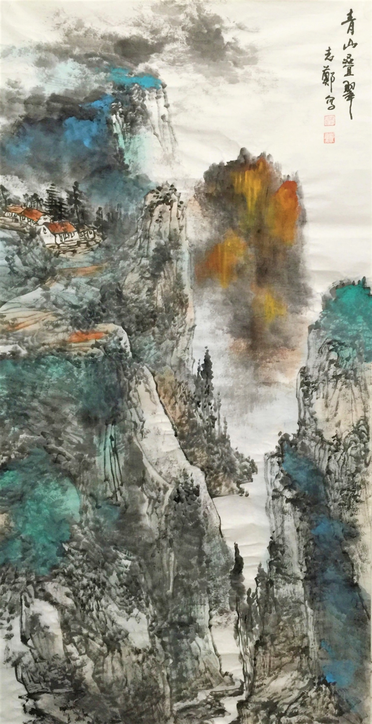 当代画家郑爽作品欣赏 走进自然 诠释山水