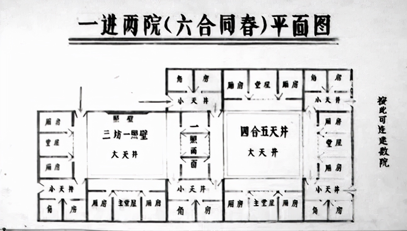 四合五天井平面图图片