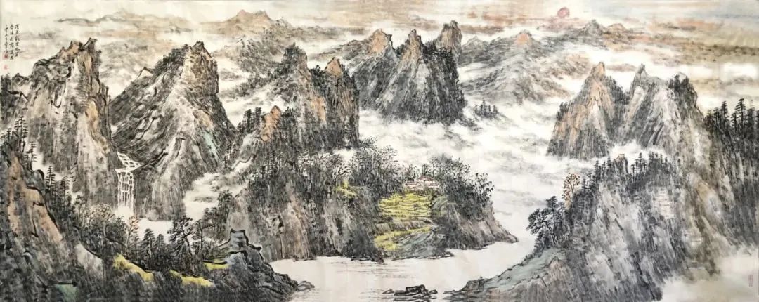 宝鸡中国画院院长,李升运国画山水画作品欣赏