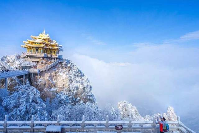 最美的冬日雪景,问道老君山