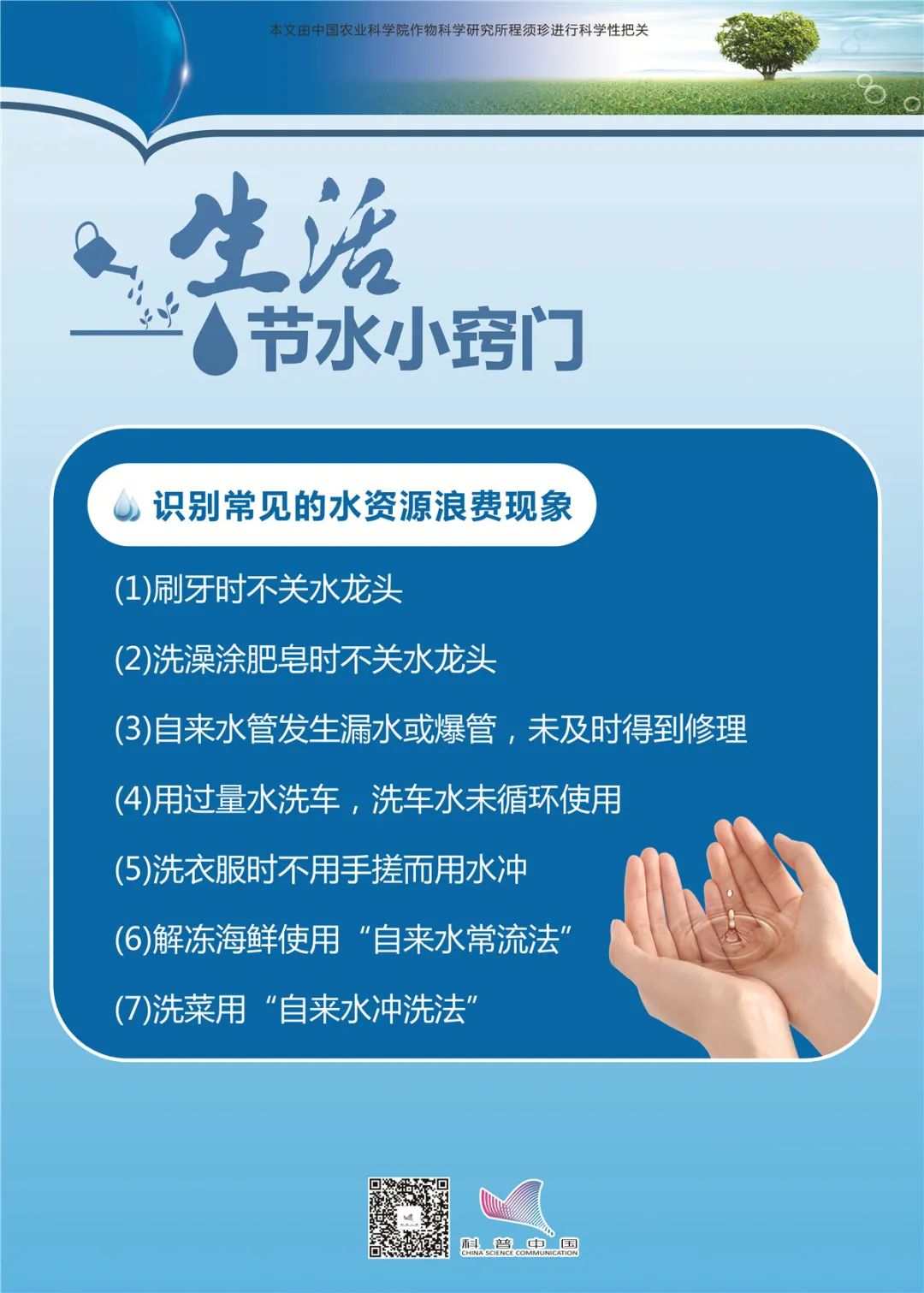 科普挂图丨生活节水小窍门