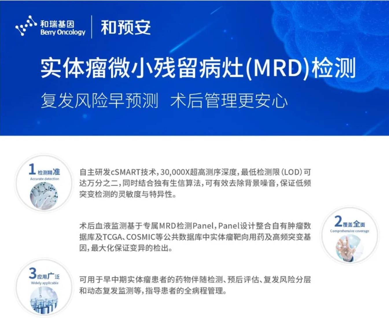 和瑞基因实体瘤mrd检测方案 精准评估肿瘤复发风险