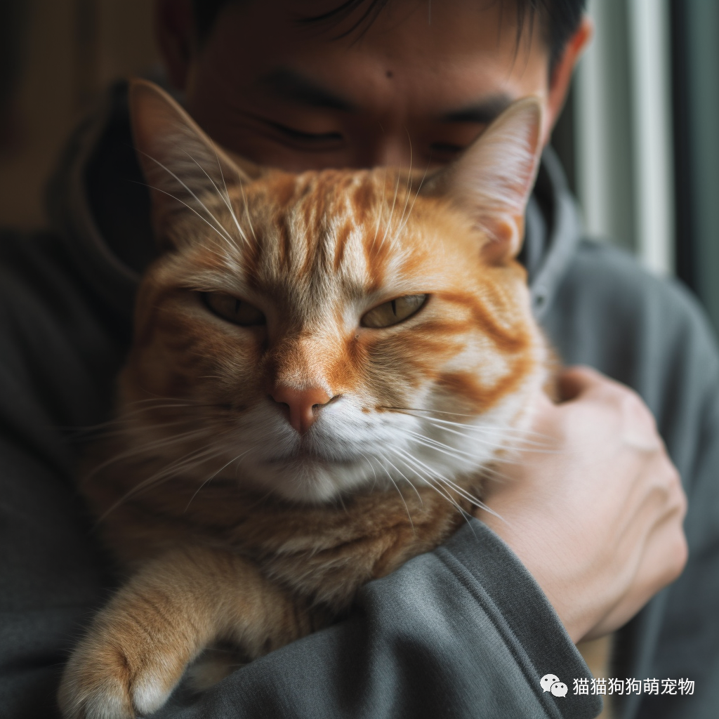 猫咪和主人亲密的图片图片