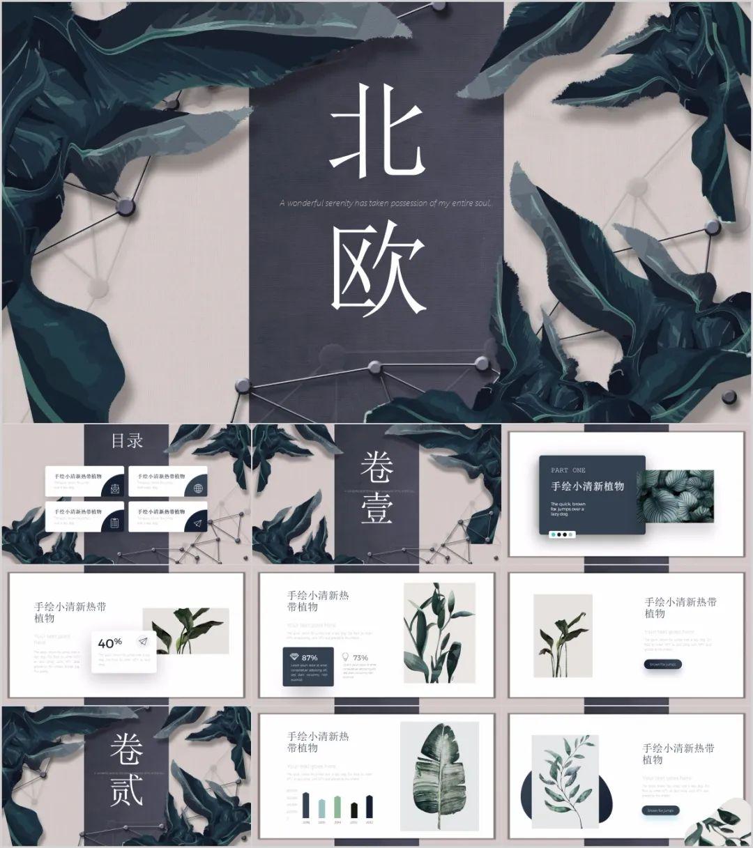 25套高端北欧风ppt送给你
