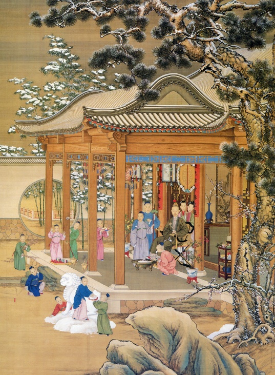 《雪景行乐图》 清乾隆 故宫博物院藏