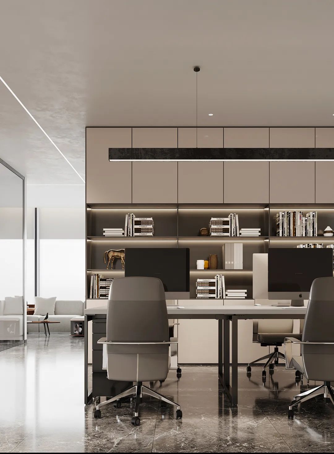 小空间大气质,120㎡现代轻奢系办公室设计