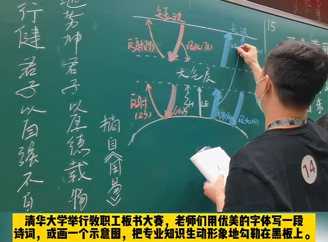 清华大学老师板书太"卷"了,字迹优美图文生动,难怪网友想蹭课
