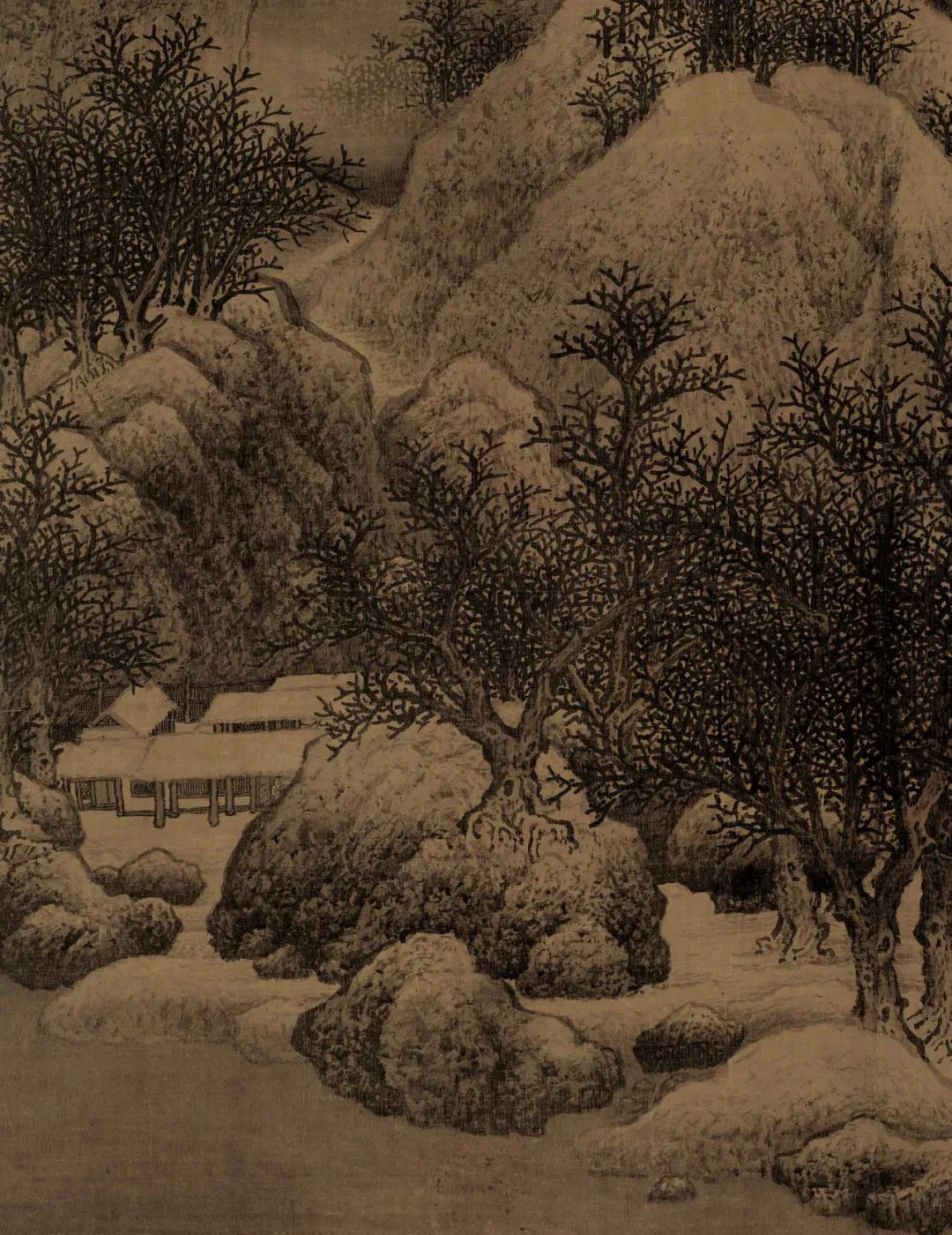 传世山水神品,天津博物馆镇馆之宝"雪景寒林图"真迹再现