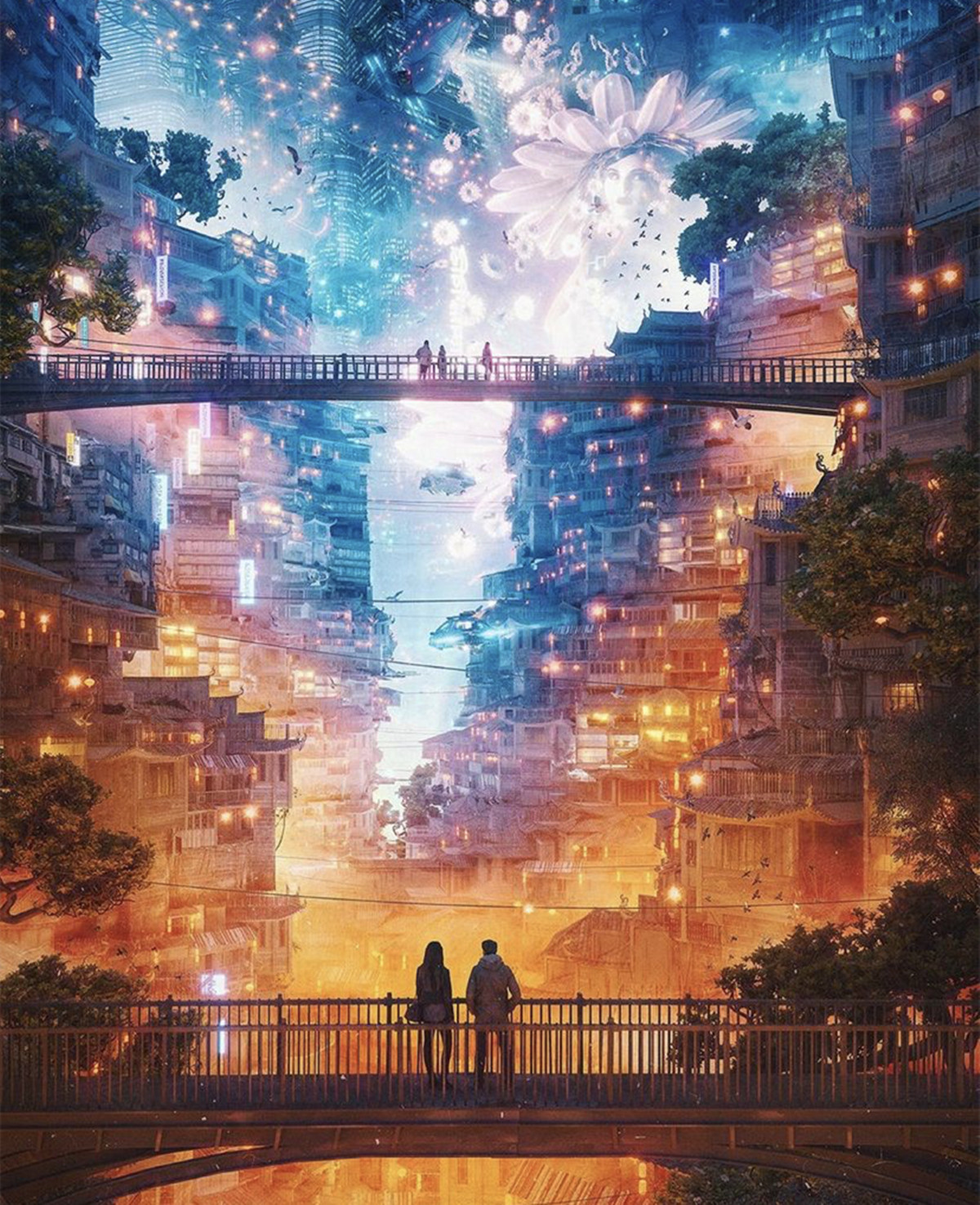 动漫当中的浪漫场景究竟是如何合成出来的,现实加想象力很重要