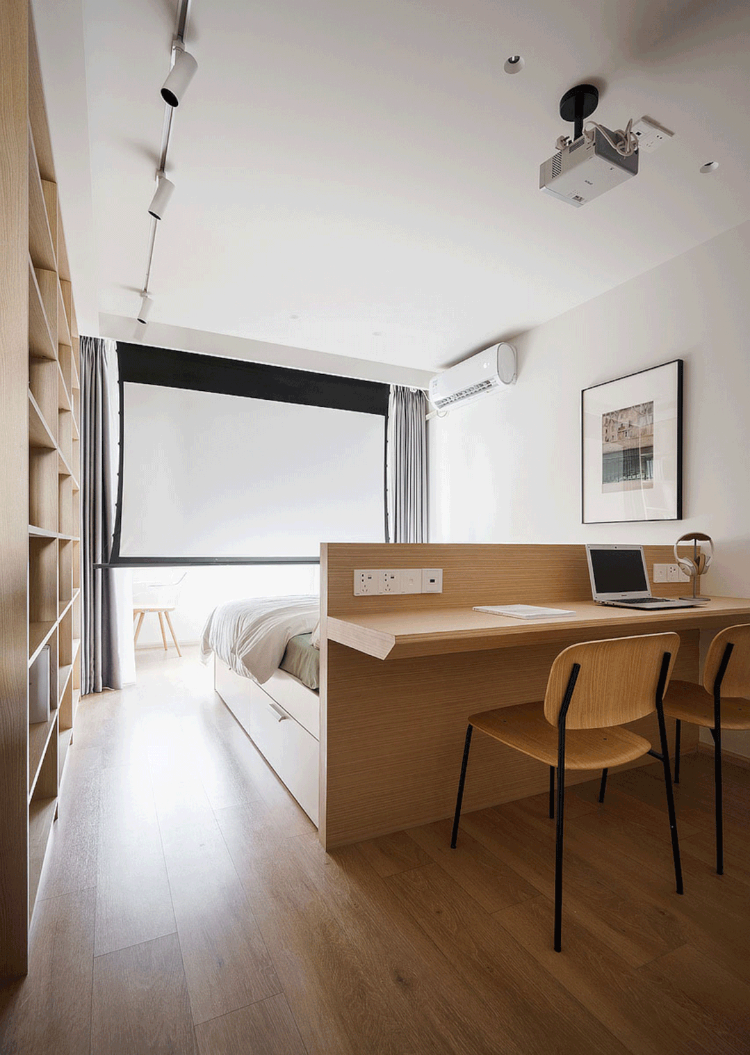 床不居中,可能获得更多收纳和空间