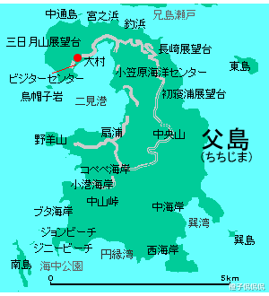 小笠原群岛 东京的世界遗产 亚热带岛屿天气很热